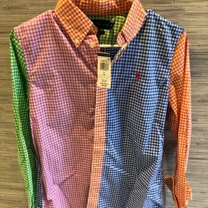 Ralph Lauren gingham ladies blouse